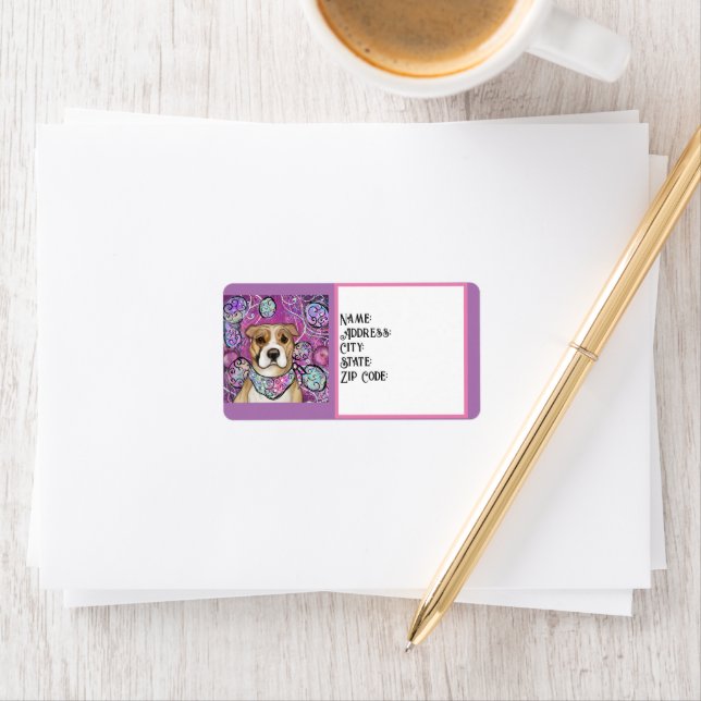 ÉTIQUETTE AMERICAN STAFFORDSHIRE TERRIER (En situation)