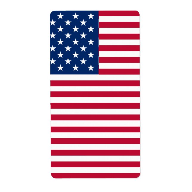 Étiquette American USA Flag Pride Design-76353 (Devant)