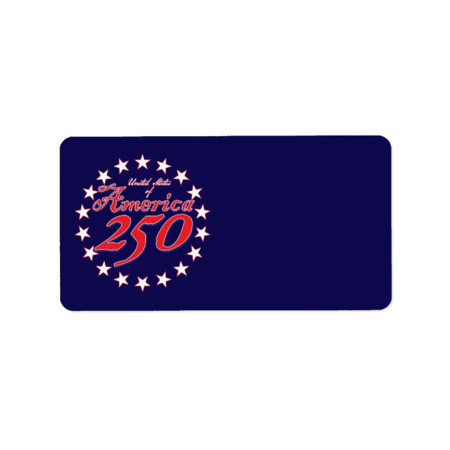 Étiquette Amérique 250 (Devant)