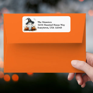 Étiquette Amical Ghost Black Witch's Casquette & Bats Hallow