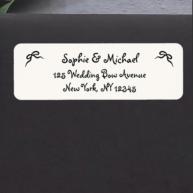 Étiquette Amour | Adresse de retour illustrée en français (Créateur téléchargé)