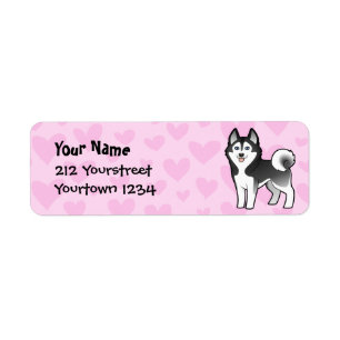 Étiquette Amour de chien de traîneau sibérien/Malamute