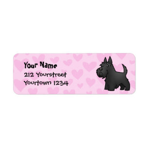Étiquette Amour de Terrier d'écossais