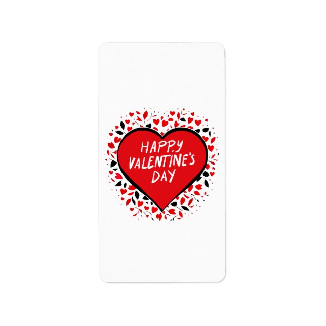 Étiquette Amour infini pour la Saint-Valentin (Devant)