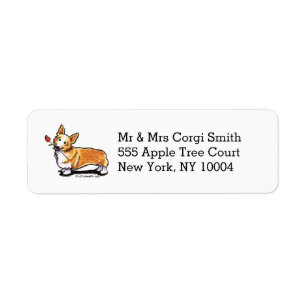 Étiquette Amoureux de corgi personnalisé