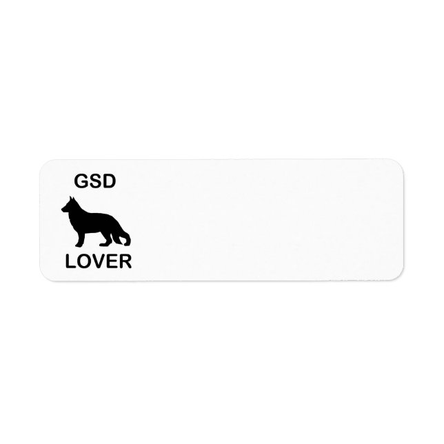 Étiquette Amoureux de GSD (Devant)