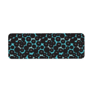 Étiquette Amusant monstres noirs moelleux