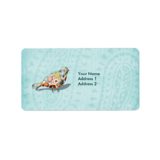 Étiquette Amusant Petit Oiseau Whimsical Personnalisé