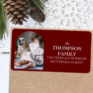 Étiquette Amusants Noël Famille Photo Retour Adresse postale