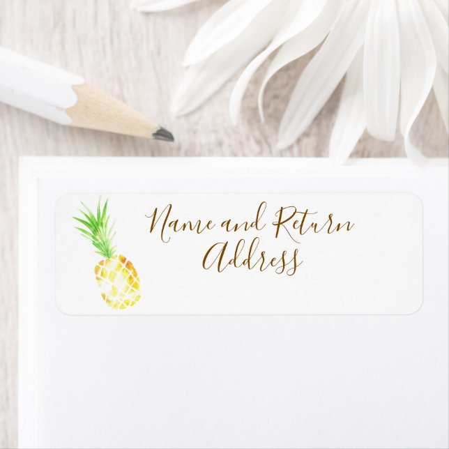 Étiquette Ananas doré juteux (En situation)