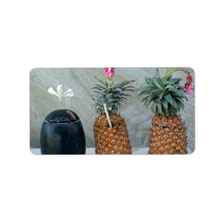 Étiquette ananas frais et sains
