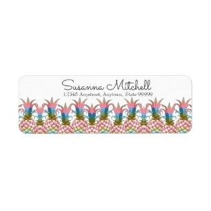 Étiquette Ananas Pastel Gradient ID246
