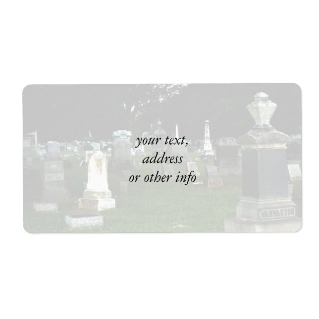 Étiquette Ancien cimetière (Devant)