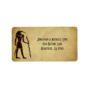 Étiquette Ancien Dieu égyptien Thoth Golden Address