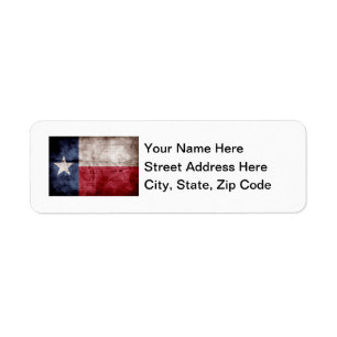 Étiquette Ancien drapeau du Texas