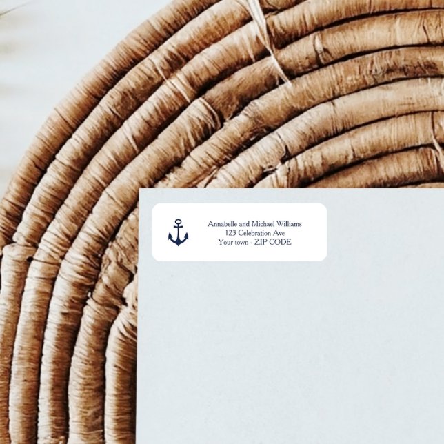 Étiquette Ancre de la Marine Yacht nautique MARIAGE côtier a (Créateur téléchargé)