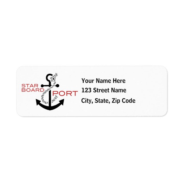 Étiquette Ancre du port de bord Nautique (Devant)