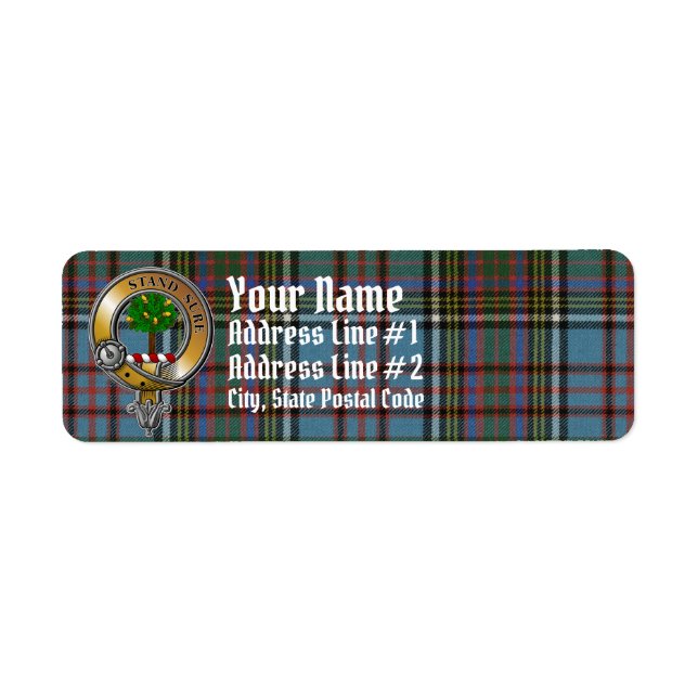 Étiquette Anderson Tartan & Badge (Devant)