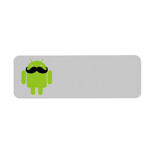 Étiquette Android Robot Moustache