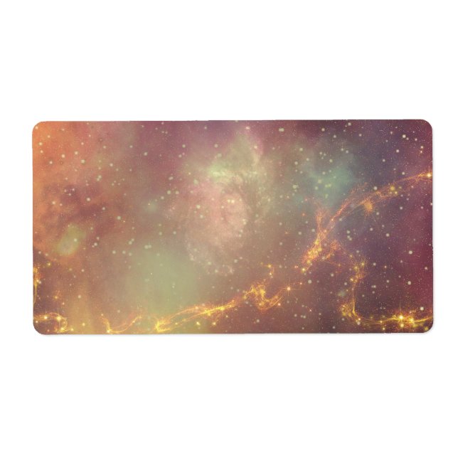 Étiquette Andromède galaxie laiteuse façon cosmos univers (Devant)