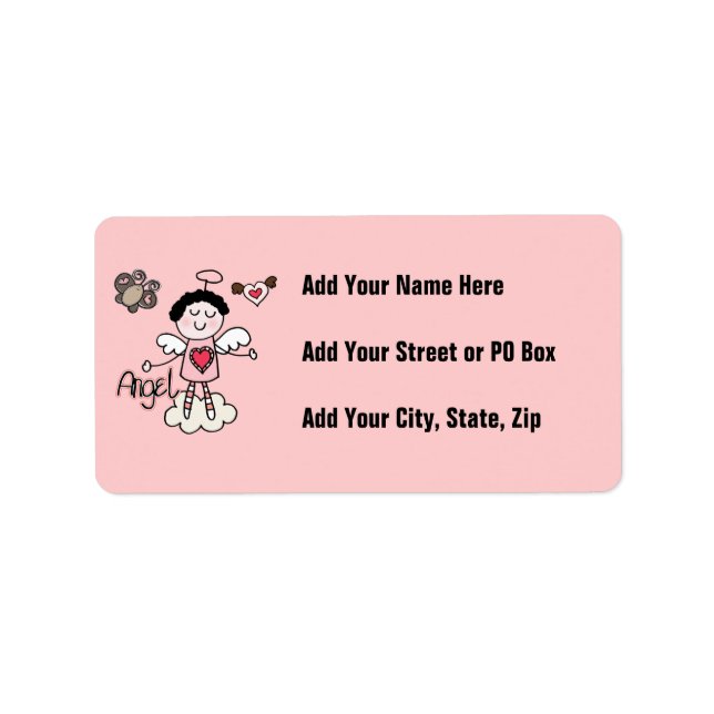Étiquette Ange de dessin (Devant)