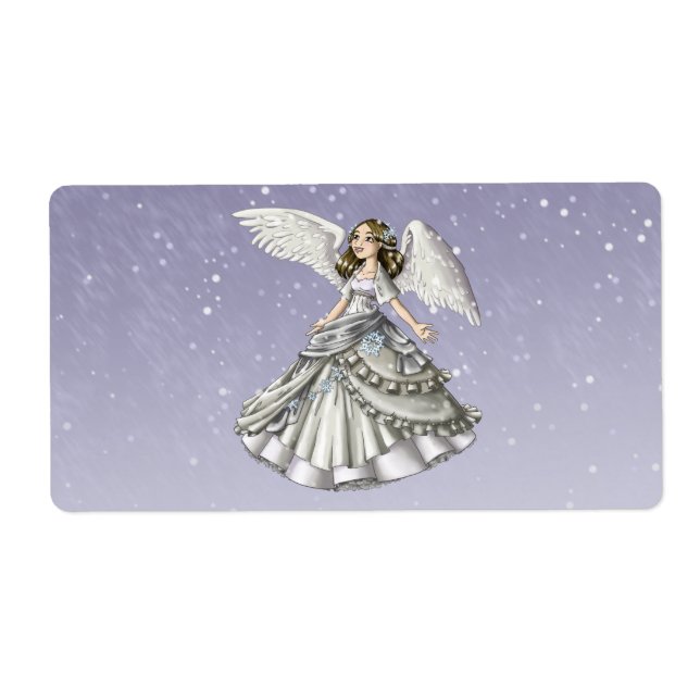 Étiquette Ange de neige (Devant)