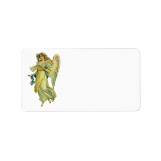 Étiquette Angel de Noël victorien, Gloria in Excelsis Deo