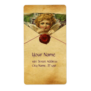 Étiquette ANGEL HEART WAX SEAL PARCHMENT Saint Valentin