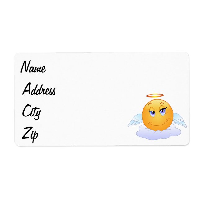 Étiquette Angel smiley (Devant)