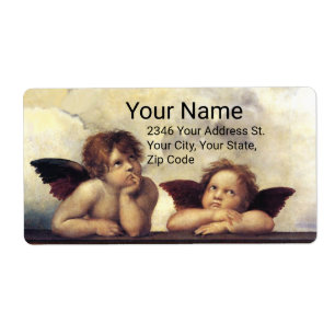 Étiquette ANGES / Chérubins ailés Raffaello Sanzio