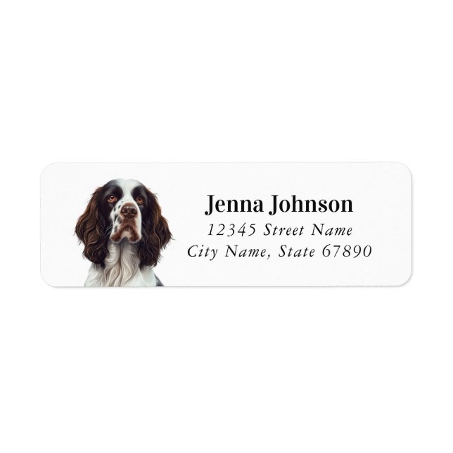 Étiquette Anglais Springer Spaniel Retourner l'adresse Étiqu (Devant)
