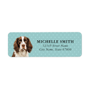 Étiquette Anglais Springer Spaniel Retourner l'adresse Étiqu