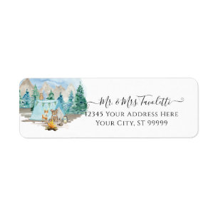 Étiquette Animaux forestiers Ours des cerfs Baby shower des
