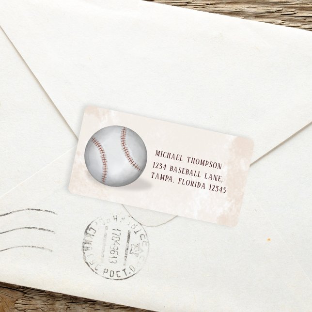 Étiquette Anniversaire Baseball Vintage Toutes les étoiles A (Créateur téléchargé)
