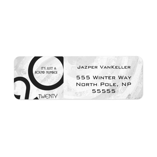 Étiquette Anniversaire de la décennie blanche (Devant)