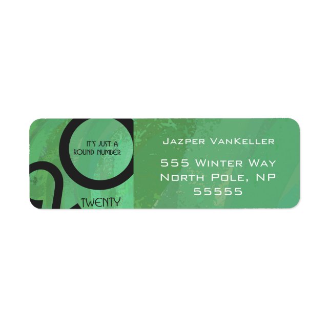 Étiquette Anniversaire de la Décennie verte (Devant)