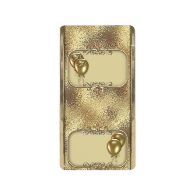 Étiquette Anniversaire d'or Hersheys Miniature Barre de bonb (Devant)