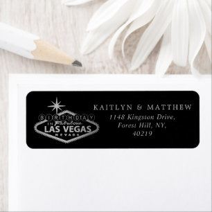 Étiquette Anniversaire élégant de Las Vegas