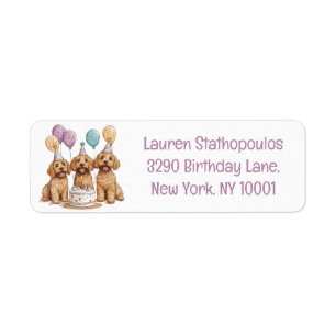 Étiquette Anniversaire Goldendoodle Chiens Anniversaire Gâte