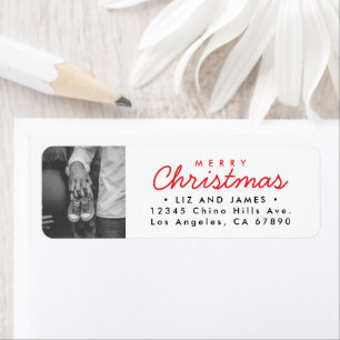 Étiquette Annonce de grossesse Noël Adresse de retour