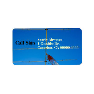 Étiquette Antenne de faisceau radio amateur Grande