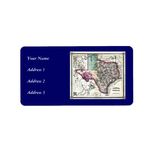 Étiquette Antiquarian Map of Texas by Schönberg & Co. (Devant)