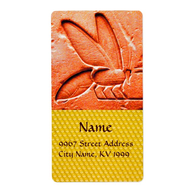 ÉTIQUETTE ANTIQUE EGYPTIENNE HONEY BEE BEEKEEPER (Devant)