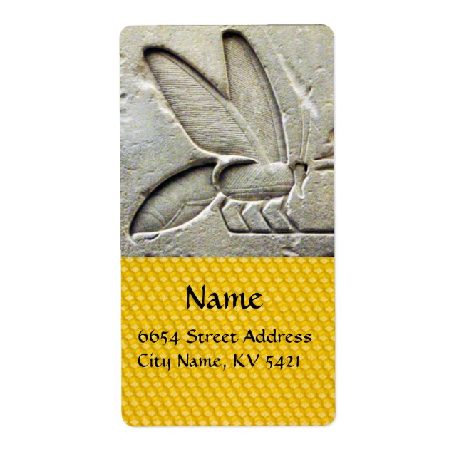 ÉTIQUETTE ANTIQUE EGYPTIENNE HONEY BEE BEEKEEPER (Devant)