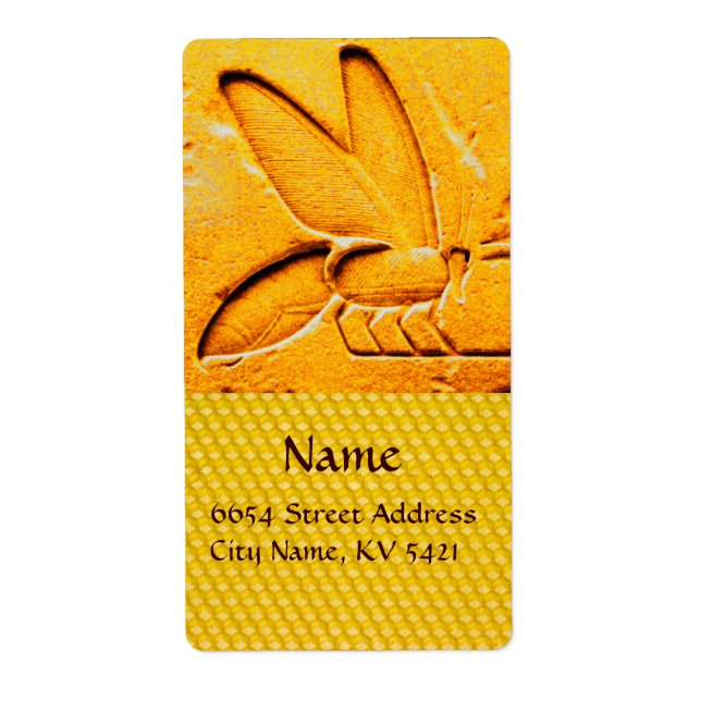 ÉTIQUETTE ANTIQUE EGYPTIENNE HONEY BEE BEEKEEPER (Devant)