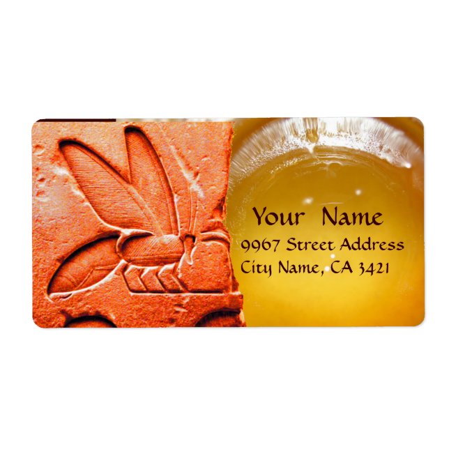 ÉTIQUETTE ANTIQUE EGYPTIENNE HONEY BEE BEEKEEPER (Devant)