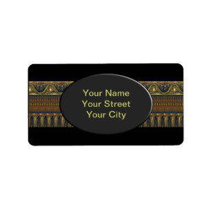 Étiquette Apophyse Fractal Border ART - bleu antique