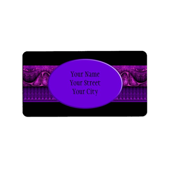 Étiquette Apophyse Fractal Border ART - violet rose (Devant)