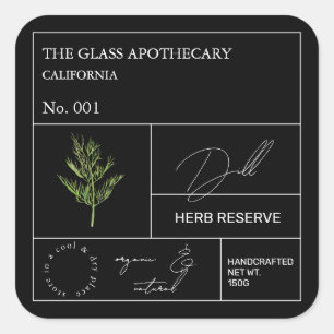 Étiquette Apothecary Dill