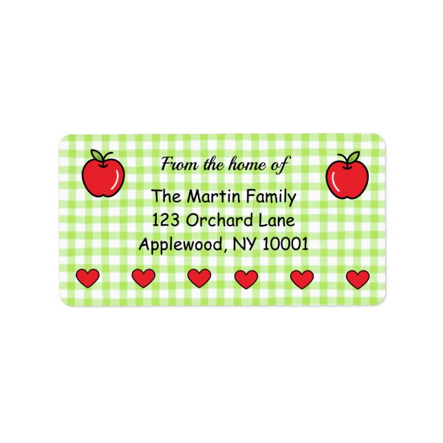 Étiquette Apple Baby Shower Return Address Label  (Devant)